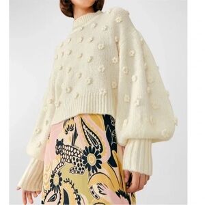 Farm Rio Handmade Flower Sweater